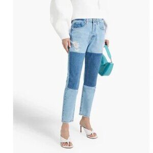 FRAME Le Original Mending Patchwork Jeans In Patch Rework Distressed Size 27